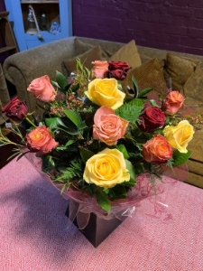 Mixed Rose Hand Tied